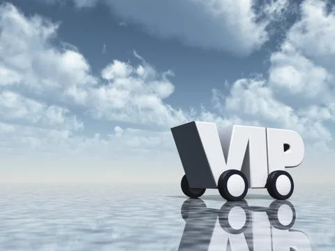 Vip on wheels - 3d illustration Stock Illustration