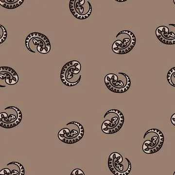 Viper animal snake vector seamless pattern Illustrazione stock