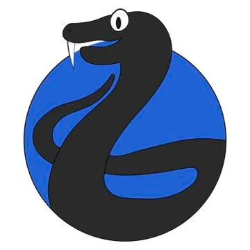 Viper cartoon icon flat app Stockillustratie