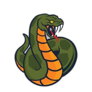 Viper snake mascot Stock Illustration
