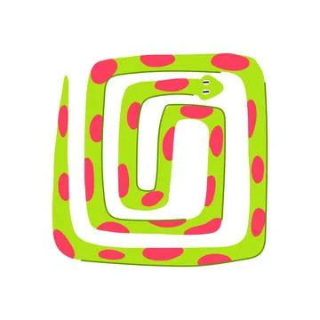 Viper snake oriental cartoon vector illustration Stock Illustration