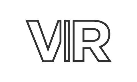 VIR logo design template with strong and modern bold text. Initial based ve.. Illustrazione stock