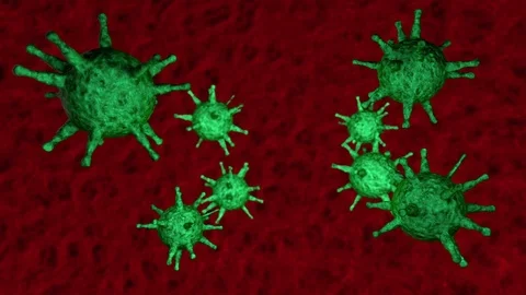 Viral Cell Animation Stock Footage 79676273