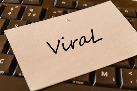 Viral Concept on Keyboard Stock Photos