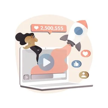 Viral content abstract concept vector illustration. Stock Illustration