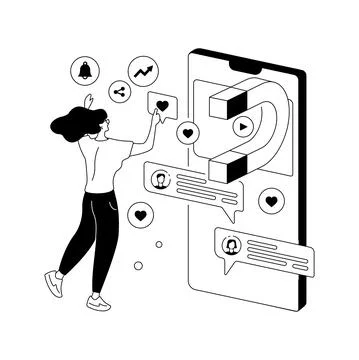 Viral content abstract concept vector illustration. Stock Illustration