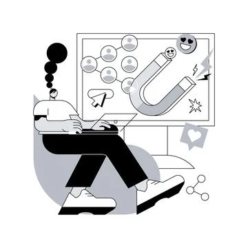 Viral content abstract concept vector illustration. Stock Illustration