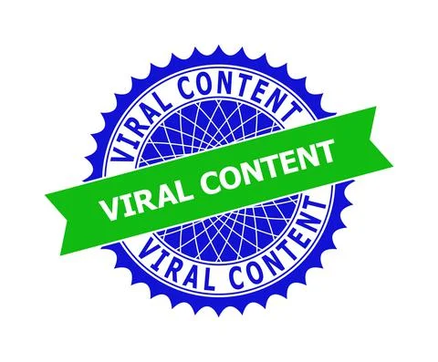 VIRAL CONTENT Bicolor Clean Rosette Template for Watermarks イラスト素材