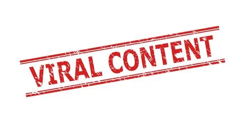 VIRAL CONTENT Seal with Corroded Texture and Double Parallel Lines Stock Illustration