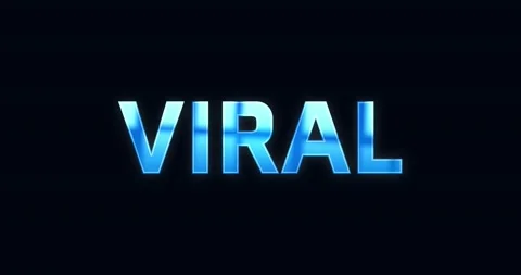 Viral. Electric lightning text. Logotype Vídeo Stock 137557919