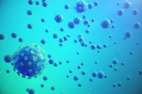 Viral hepatitis infection causing chronic liver disease. Hepatitis viruses Stock Illustration