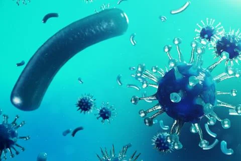 Viral hepatitis infection causing chronic liver disease. Hepatitis viruses Stock Illustration