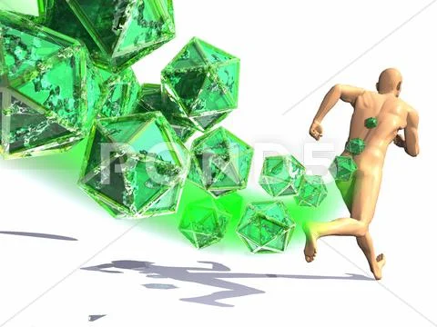 Viral infection, conceptual artwork Stock Illustration