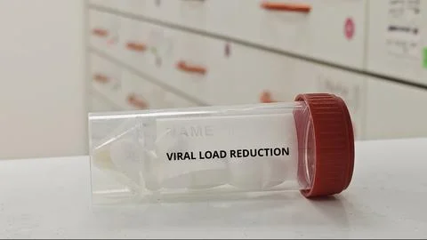 VIRAL LOAD REDUCTION tablets for decrease viral replication in chronic viral Stock Photos
