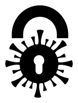 Viral Lockdown - Vector Icon Illustration Stock Illustration