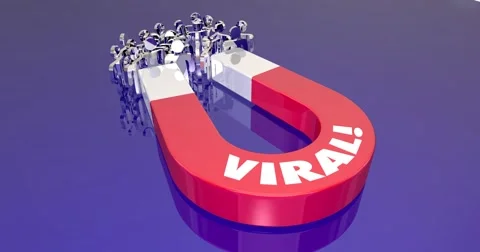 Viral Magnet Buzz Pulling People Audience 4K Stock Footage 60797650