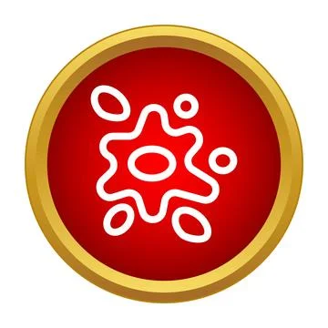 Viral or bacterial cell icon for medical science Illustrazione stock