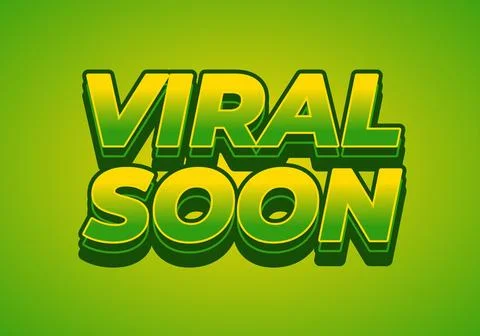 Viral soon. Text effect for advertising, articles or social media needs. In.. Stock Illustration