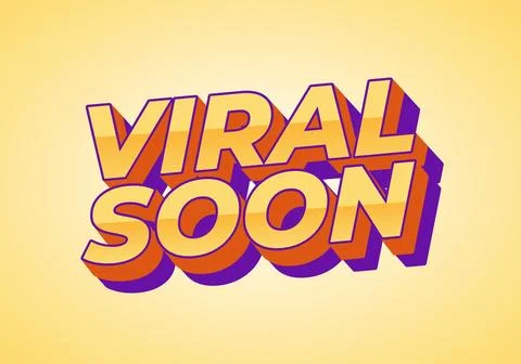 Viral soon. Text effect for advertising, articles or social media needs. In.. Stock Illustration