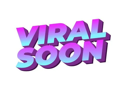 Viral soon. Text effect for advertising, articles or social media needs. In.. Stock Illustration
