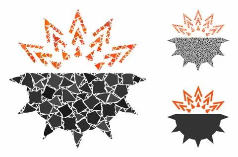 Viral structure Composition Icon of Rough Parts Illustrazione stock