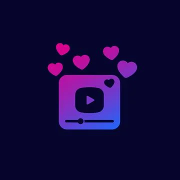 Viral video content, vector icon Stock Illustration