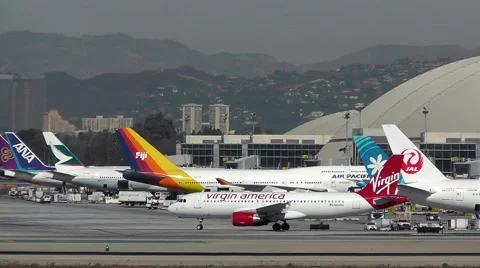 Virgin America Stock Footage 61522464