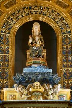 Virgin of Begoa inside of the Basilic of Begoa, Bilbao, Biscay, Basque Countr Stock-Fotos