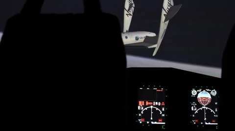 Virgin Galactic Simulator Dolly Shot Stock Footage 41613864