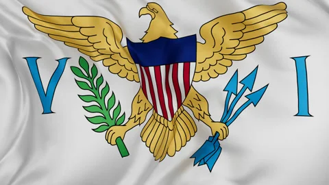 Virgin Islands flag background loop Stock Footage 310851226