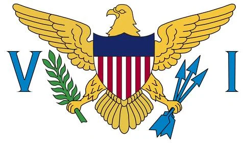 Virgin Islands Flag. flag of Virgin Islands United states of America. 스톡 일러스트