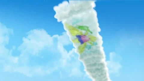 Virgin Islands US Flag 3D Render Animation Created with Colored Smoke Trails 스톡 동영상 332313832