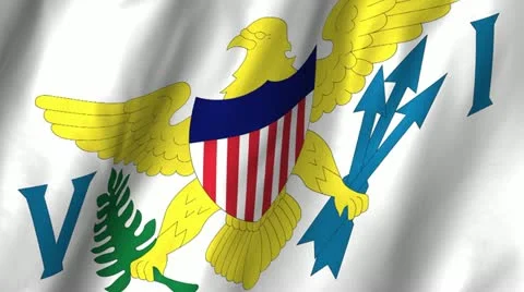 Virgin Islands Waving Flag Stock Footage 12375484
