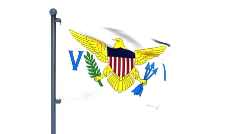Virgin Islands,U.S. Flag Stock Footage 150543087