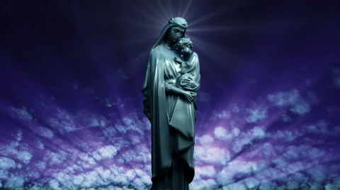 The Virgin Mary with baby Jesus - Worship 0502 HD, 4K Stock Footage 59887336