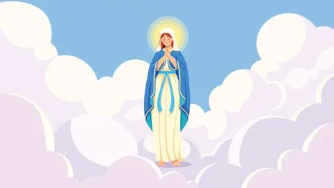 Virgin Mary Praying 库存插图