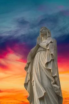 The Virgin Mary Praying 库存照片