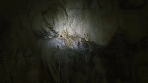 Virgin Mary statue in Bear cave, Romania Stock Footage 75495265