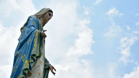 The Virgin Mary statue Stock Footage 82073095
