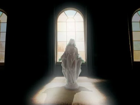 Virgin Mary statue Stock Illustration