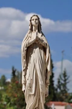 Virgin mary statue 스톡 사진