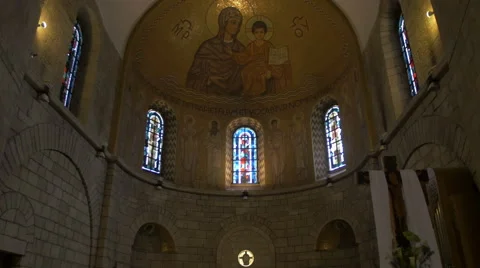 Virgin Mary's tomb Church in Jerusalem, Israel Stock Footage 59831353