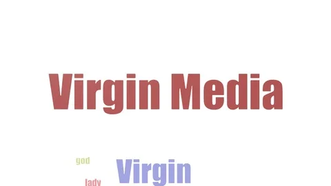 Virgin Media Tagcloud Animated On White Background Stock Footage 103672203