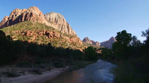 Virgin river above sunset Vídeos de archivo 65966350