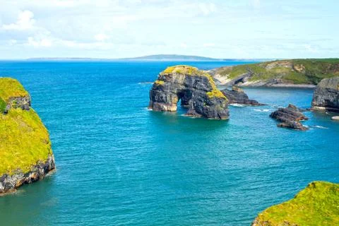 Virgin rock with cliffs Stock Photos
