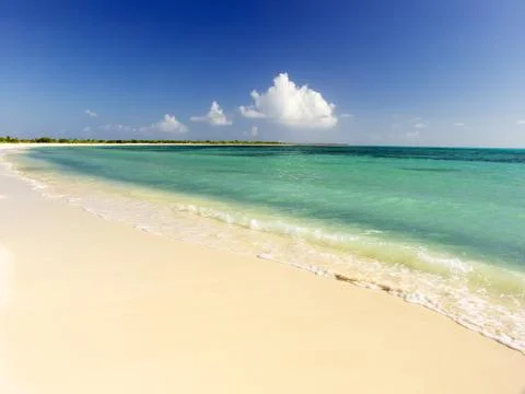 Virgin sand beach Stock Photos