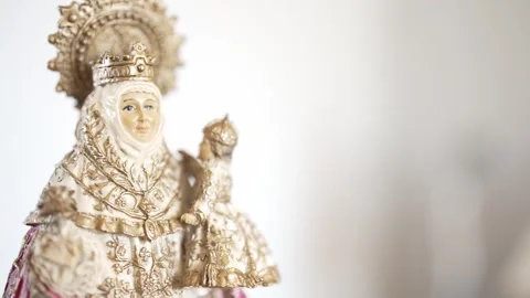 VIRGIN STATUE WITH CHILD Stock Footage 300055175