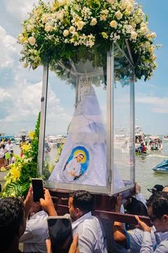 Virgin of the valley´s procession 2025 Foto stock