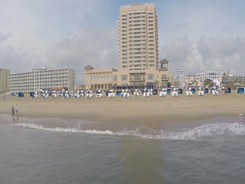 Virginia Beach Aerial Video stock 83606330