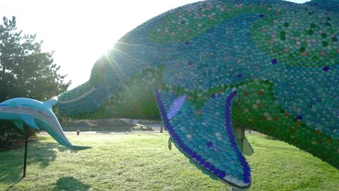 Virginia Beach Dolphin Statue Stock-Footage 79212315
